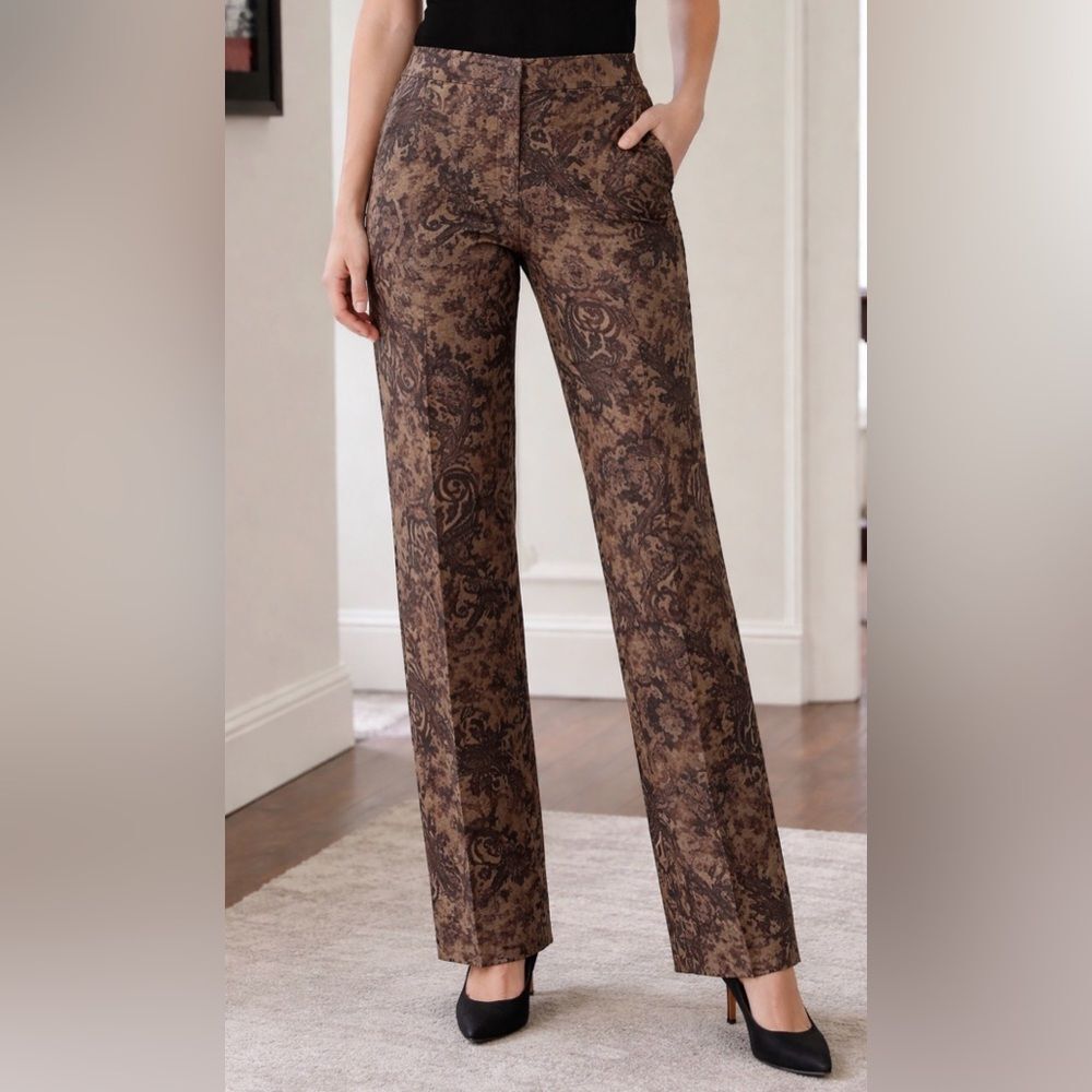 Beautiful Brown Floral  Slacks